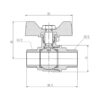 Кран кульовий Thermo Alliance Forte 1/2" ЗР для води (метелик) SF606W15 Кран кульовий Thermo Alliance Forte 1/2" ЗР для води (метелик) SF606W15