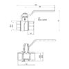 Кран шаровой Thermo Alliance Forte 1/2" ВР для воды (ручка) SF600W15 Кран кульовий Thermo Alliance Forte 1/2" ВР для води (ручка) SF600W15