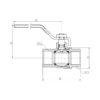 Кран кульовий Thermo Alliance Forte 1/2" ВР для газа (ручка) SF600G15