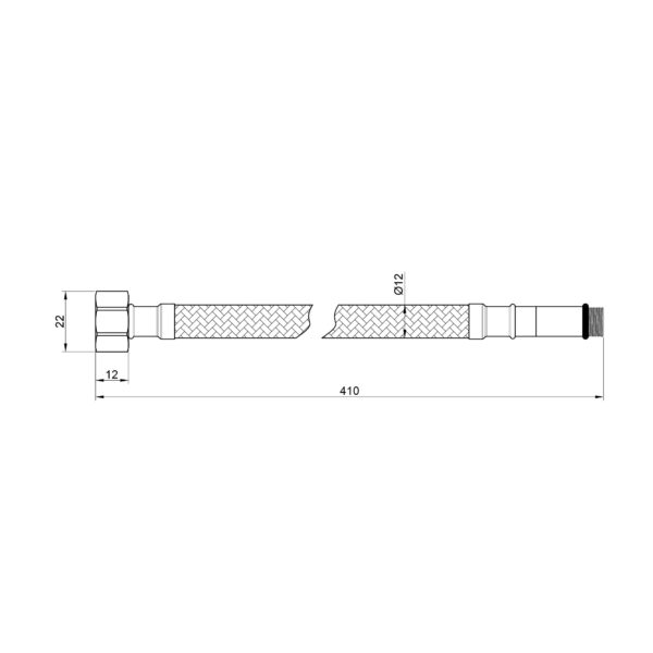 Гнучка підводка для води Thermo Alliance Standart М10 40 см (пара) SD396W40 Гнучка підводка для води Thermo Alliance Standart М10 40 см (пара) SD396W40