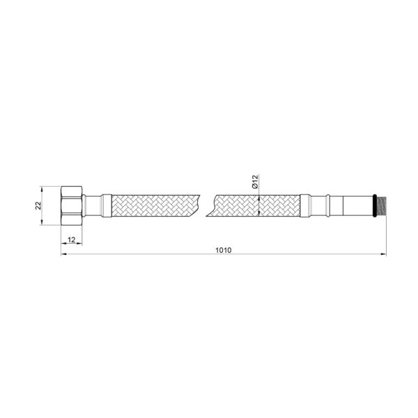 Гнучка підводка для води Thermo Alliance Standart М10 100 см (пара) SD396W100