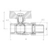 Кран кульовий "Американка" Thermo Alliance Forte 1/2" прямий SF220W15 Кран кульовий "Американка" Thermo Alliance Forte 1/2" прямий SF220W15