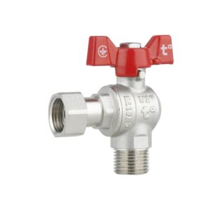 Кран кульовий з накидною гайкою SD Forte1/2" ВЗ для води кутовий SF224W15 Кран кульовий з накидною гайкою SD Forte1/2" ВЗ для води кутовий SF224W15