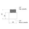 Подовжувач Icma 20х1/2" №19 Подовжувач Icma 20х1/2" №19