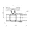 Кран кульовий "Американка" Thermo Alliance Forte 1" прямий SF220W25