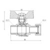 Кран кульовий з накидною гайкою Thermo Alliance Forte 3/4" ВЗ для води прямий SF261W20 Кран кульовий з накидною гайкою Thermo Alliance Forte 3/4" ВЗ для води прямий SF261W20