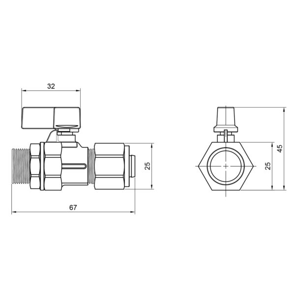 Кран кульовий обтискний Thermo Alliance Forte 16х1/2" ЗР SF262W15 Кран кульовий обтискний Thermo Alliance Forte 16х1/2" ЗР SF262W15