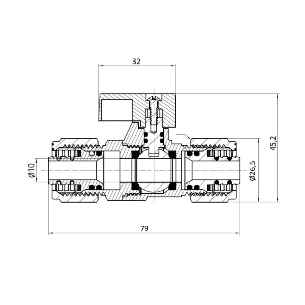 Кран кульовий обтискний Thermo Alliance Forte 16 SF263W15 Кран кульовий обтискний Thermo Alliance Forte 16 SF263W15
