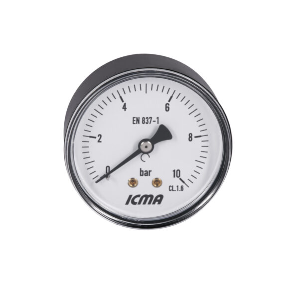 Манометр Icma 1/4" 0-10 бар, заднє підключення №243