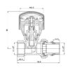 Кран радіаторний Thermo Alliance Standart Powerful 1/2" ВЗ з антипротіканням прямий SF230W15 SF230W15