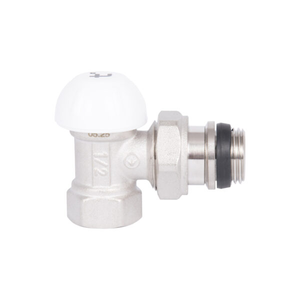 Кран радіаторний Thermo Alliance Standart Powerful 1/2" з антипротіканням кутовий SF233W15 Кран радіаторний Thermo Alliance Standart Powerful 1/2" з антипротіканням кутовий SF233W15