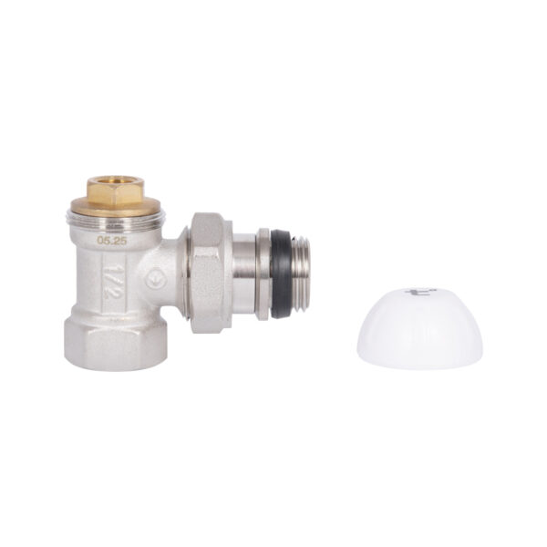 Кран радіаторний Thermo Alliance Standart Powerful 1/2" з антипротіканням кутовий SF233W15 Кран радіаторний Thermo Alliance Standart Powerful 1/2" з антипротіканням кутовий SF233W15