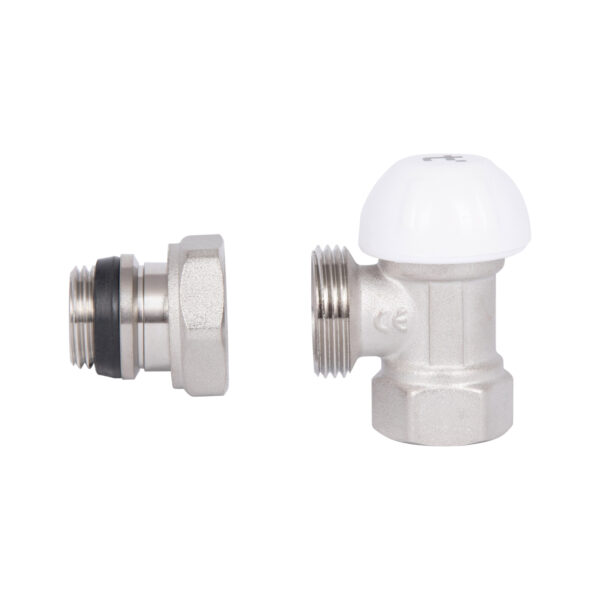 Кран радіаторний Thermo Alliance Standart Powerful 1/2" з антипротіканням кутовий SF233W15 Кран радіаторний Thermo Alliance Standart Powerful 1/2" з антипротіканням кутовий SF233W15