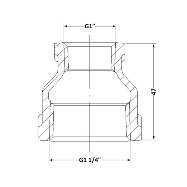 Муфта чавунна 1" 1/4х1" ВР Муфта чавунна 1" 1/4х1" ВР