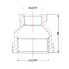 Муфта чавунна 1" 1/2х1" 1/4 ВР Муфта чавунна 1" 1/2х1" 1/4 ВР
