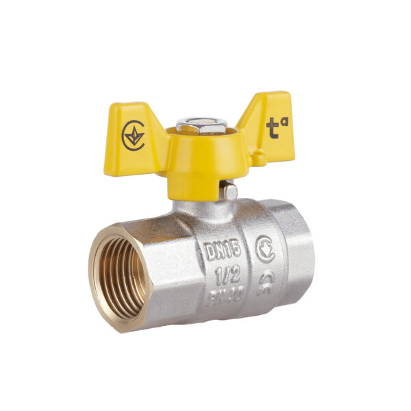 Кран кульовий Thermo Alliance Standart 1/2" ВР для газу (метелик) SD602NG15PN40 Кран кульовий Thermo Alliance Standart 1/2" ВР для газу (метелик) SD602NG15PN40