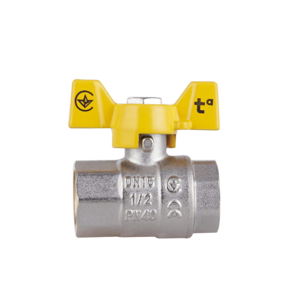 Кран кульовий Thermo Alliance Standart 1/2" ВР для газу (метелик) SD602NG15PN40 Кран кульовий Thermo Alliance Standart 1/2" ВР для газу (метелик) SD602NG15PN40