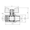 Кран кульовий Thermo Alliance Standart 3/4" ВЗ для газу (метелик) SD607NG20PN40 Кран кульовий Thermo Alliance Standart 3/4" ВЗ для газу (метелик) SD607NG20PN40