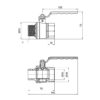 Кран шаровой Thermo Alliance Standart 1" ВЗ для газа (весы) SD605NG25PN40 Кран кульовий Thermo Alliance Standart 1" ВЗ для газу (важіль) SD605NG25PN40