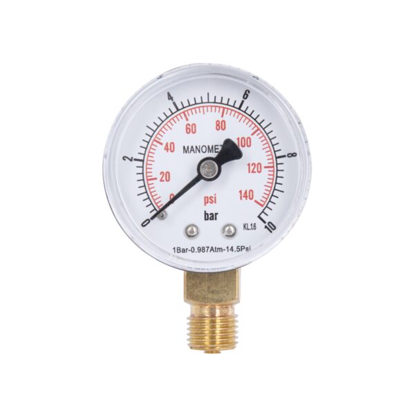 Манометр Thermo Alliance Standart 10 бар 1/4", нижнє підмикання SD17010B Манометр Thermo Alliance Standart 10 бар 1/4", нижнє підмикання SD17010B