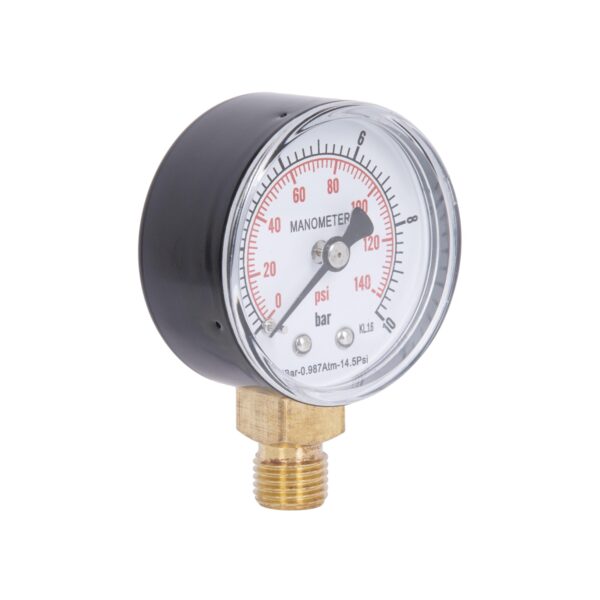 Манометр Thermo Alliance Standart 10 бар 1/4", нижнє підмикання SD17010B Манометр Thermo Alliance Standart 10 бар 1/4", нижнє підмикання SD17010B