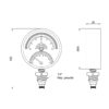 Термоманометр Thermo Alliance Standart 80 мм 1/2", нижнє підмикання SD1726B Термоманометр Thermo Alliance Standart 80 мм 1/2", нижнє підмикання SD1726B