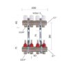 Колектор з витратомірами Thermo Alliance Standart 1" 4 виходи SD235W4 Колектор з витратомірами Thermo Alliance Standart 1" 4 виходи SD235W4