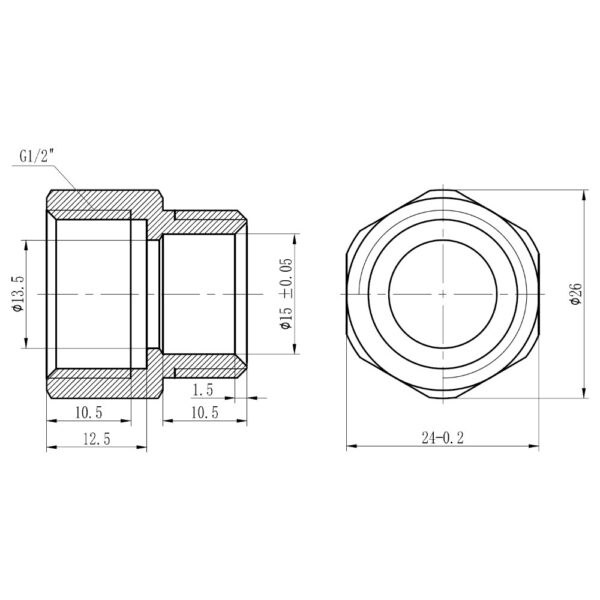 Муфта обтискна Thermo Alliance Forte 16х1/2" В SF171W1615 Муфта обтискна Thermo Alliance Forte 16х1/2" В SF171W1615