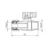 Кран кульовий обтискний Thermo Alliance Forte 20х3/4" ЗР SF262W20 Кран кульовий обтискний Thermo Alliance Forte 20х3/4" ЗР SF262W20