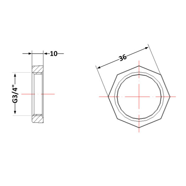 Контргайка чавунна 3/4" Контргайка чавунна 3/4"
