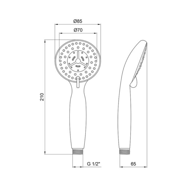 Лійка для ручного душу Лейки Lidz Niagara 04 85 мм округла LDNIA04CRM22033 Chrome Лійка для ручного душу Лейки Lidz Niagara 04 85 мм округла LDNIA04CRM22033 Chrome