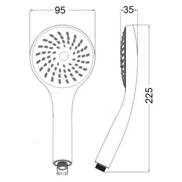 Лійка для ручного душу Лейки Lidz Niagara 01 98 мм округла LDNIA01CRM22034 Chrome Лійка для ручного душу Лейки Lidz Niagara 01 98 мм округла LDNIA01CRM22034 Chrome