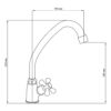 Монокран для кухні Lidz Lamb 269F LDLAM269FCRM22310 Chrome Монокран для кухні Lidz Lamb 269F LDLAM269FCRM22310 Chrome