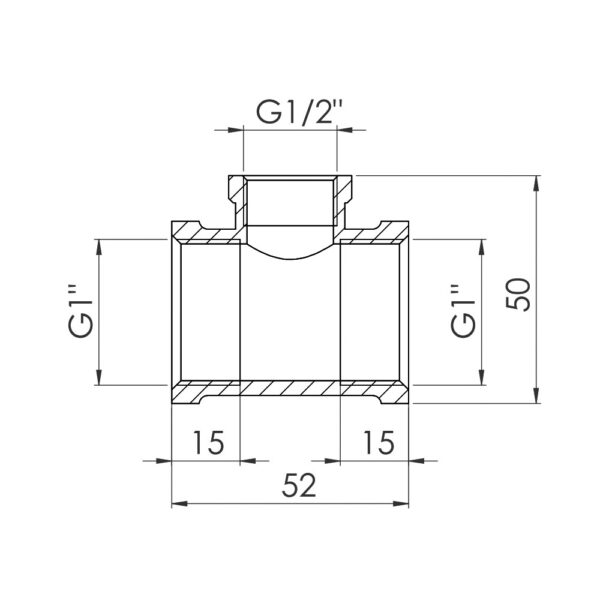 Трійник редукційний Thermo Alliance Forte 1"х1/2"х1" ВВ SF362251525 Трійник редукційний Thermo Alliance Forte 1"х1/2"х1" ВВ SF362251525