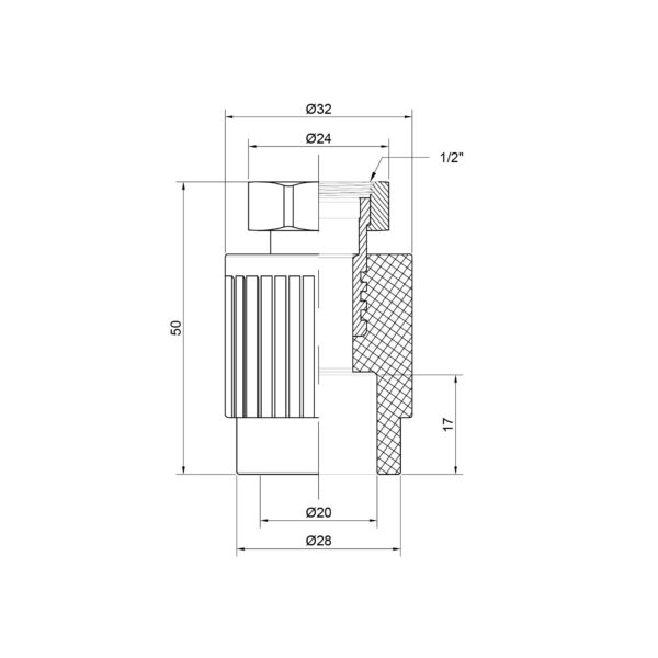 Муфта PPR Thermo Alliance з накидною гайкою 20х1/2" Муфта PPR Thermo Alliance з накидною гайкою 20х1/2"