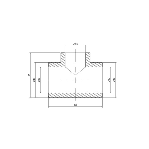 Трійник PPR Thermo Alliance 32х25х32 Трійник PPR Thermo Alliance 32х25х32