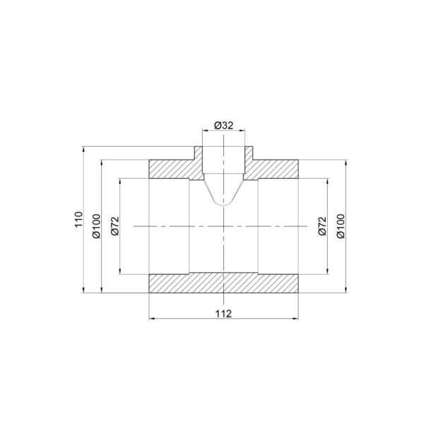 Трійник PPR Thermo Alliance 75х32х75 Трійник PPR Thermo Alliance 75х32х75