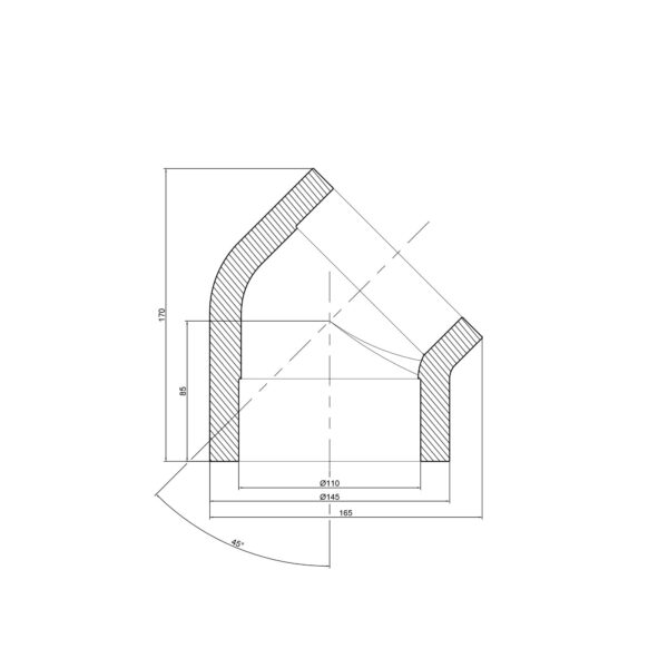 Кутик PPR Thermo Alliance 110, 45° Кутик PPR Thermo Alliance 110, 45°