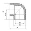 Кутик PPR Thermo Alliance 32, 90° Кутик PPR Thermo Alliance 32, 90°