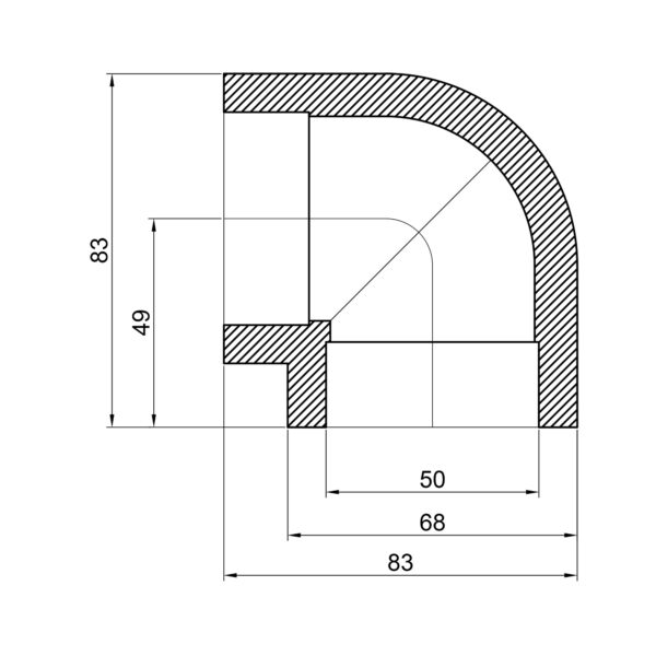 Кутик PPR Thermo Alliance 50, 90° Кутик PPR Thermo Alliance 50, 90°