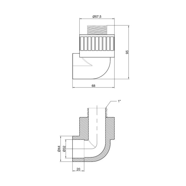 Кутик PPR Thermo Alliance 32х1" ЗР Кутик PPR Thermo Alliance 32х1" ЗР