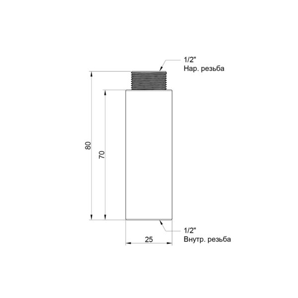 Подовжувач Icma 70х1/2" №19 Подовжувач Icma 70х1/2" №19