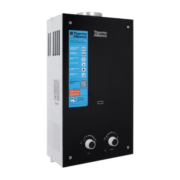 Колонка газова димохідна Thermo Alliance JSD20-10GD 10 л панель скляна Black