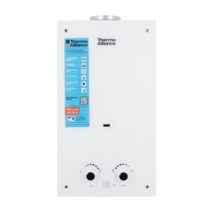 Колонка газова димохідна Thermo Alliance JSD20-10GE 10 л панель скляна White Колонка газова димохідна Thermo Alliance JSD20-10GE 10 л панель скляна White
