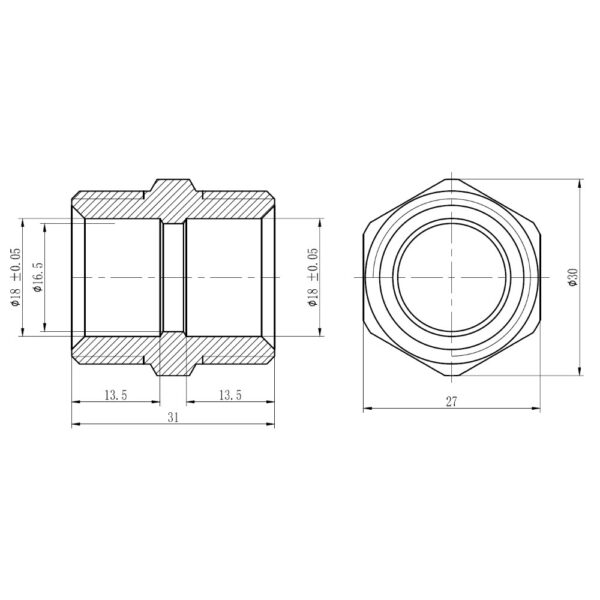 Муфта обжимная Thermo Alliance Forte 20х3/4" ЗР SF172W2020 Муфта обтискна Thermo Alliance Forte 20х3/4" ЗР SF172W2020