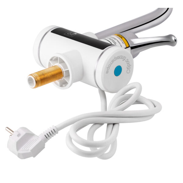 Проточный кран-водонагреватель кухонный для кухни Lidz Warm 058 LDWAR058WCR24985 White/Chrome Проточний кран-водонагрівач кухонний для кухні Lidz Warm 058 LDWAR058WCR24985 White / Chrome