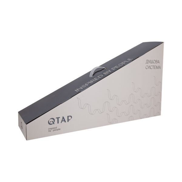 Душевая система универсальная Qtap Plava на три потребителя (с изливом) с полкой QT1005CRM Chrome Душова система універсальна Qtap Plava на три споживачі (з виливом) з полицею QT1005CRM Chrome