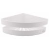 Полочка угловая Qtap Police пластиковая QTPL01 White Полиця кутова Qtap Police пластикова QTPL01 White