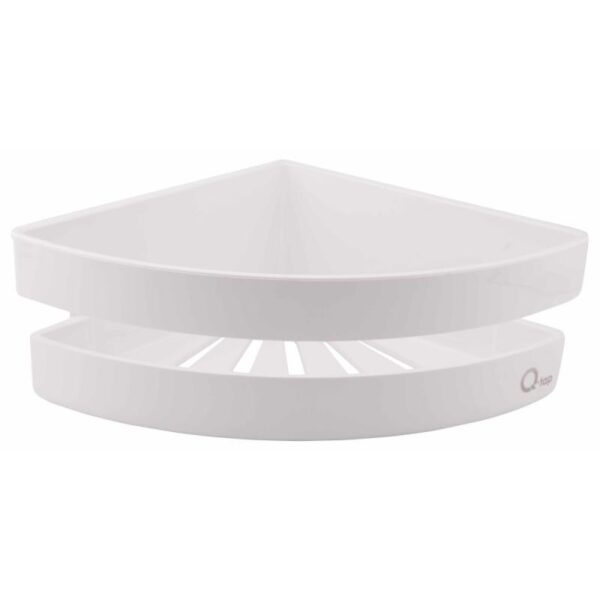 Полочка угловая Qtap Police пластиковая QTPL01 White Полиця кутова Qtap Police пластикова QTPL01 White