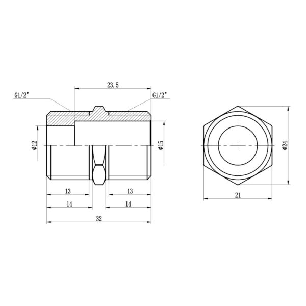 Нипель удлиненный Thermo Alliance Forte 1/2" SF35815L Ніпель подовжений Thermo Alliance Forte 1/2" SF35815L